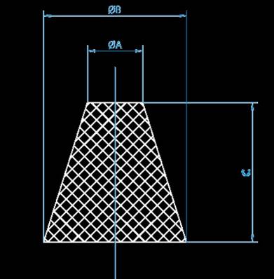 Bouchon Conique Caoutchouc - 20x24x26 mm Sachet de 5 pièces