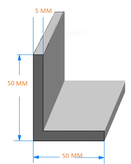 joint en L 50x50 mm épaisseur 5 mm - EPDM Noir -70 Shores A+/-5