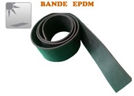Bande EPDM Noir Largeur 200 MM Epaisseur 3 MM en rouleau de  5 Mètres