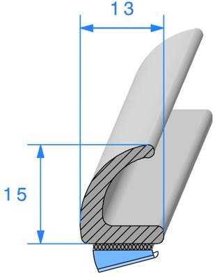 Profil REF 621 Mousse EPDM avec Adhésif