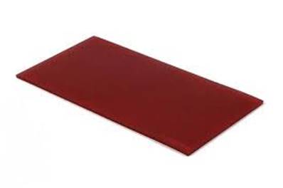 Plaque PU 70SH -Rouge translucide - Épaisseur 2 mm - Format 500 x 1000 mm