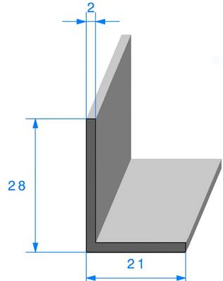 Profil REF 103 - joint en L - EPDM Noir -70 Shores A+/-5