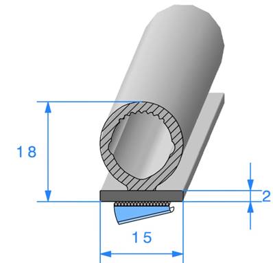 Profil REF 681- Bi-Composant EPDM 80 Shores A+/-5 Et Cellulaire