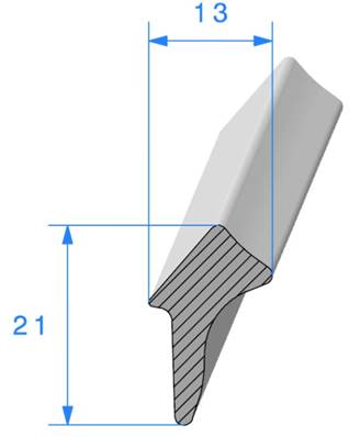 Profil REF 473 - Mousse EPDM Noir - Rouleau de 26 ML