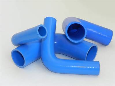 Coude 90° Silicone Bleu - Øinterieur 38 mm