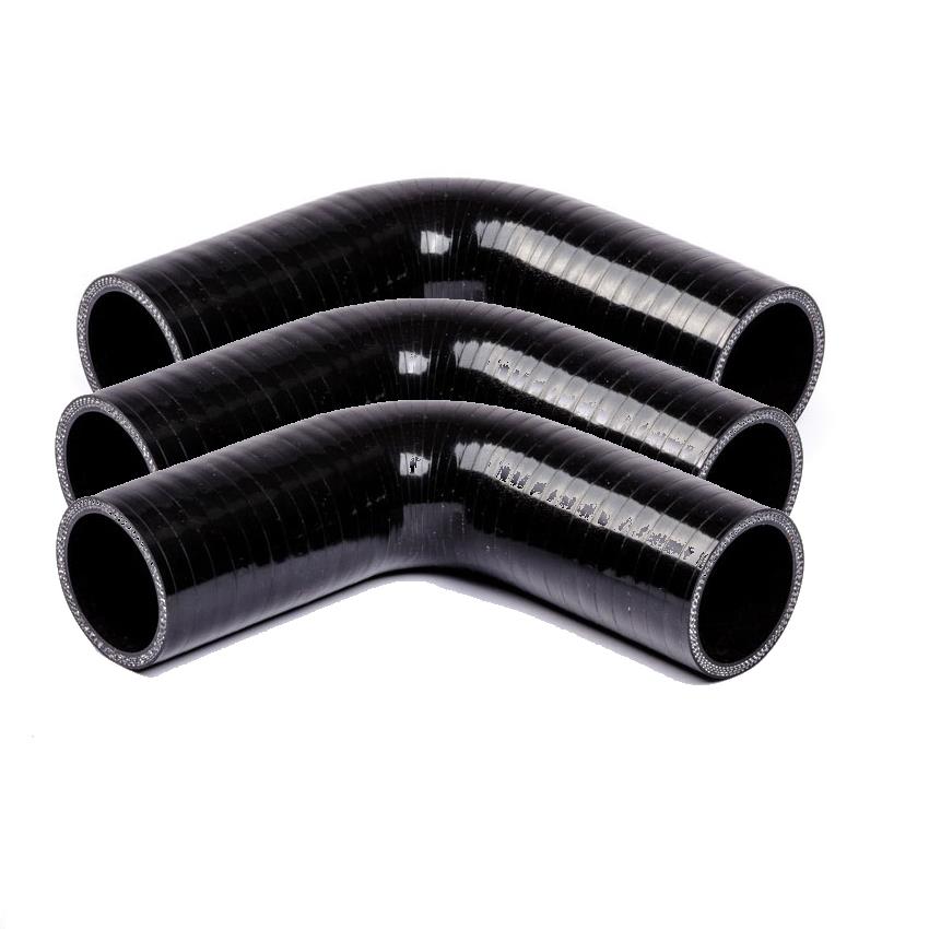 Coude 90° Silicone noir - Øinterieur 80 mm